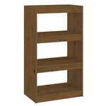 vidaXL Bibliothèque/Séparateur de pièce Marron miel 60x30x103 5 cm Pin