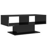 vidaXL Table basse noir brillant 103 5x50x44 5 cm bois d'ingénierie