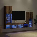 vidaXL Meuble TV 4 Pièces Bois ancien Bois d'ingénierie