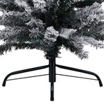 vidaXL Sapin de Noël mince pré-éclairé flocon de neige vert 210 cm PVC