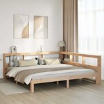 vidaXL Lit bibliothèque sans matelas 180x200 cm bois massif de pin