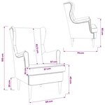 vidaXL Fauteuil Crème ARES
