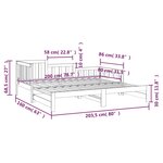 vidaXL Lit coulissant sans matelas 2x(80x200) cm Bois de pin massif