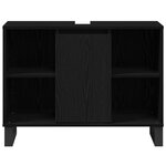 vidaXL Vanité en chêne noir Chêne noir MDF Moyen Vanité salle de bain