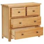 vidaXL Commode 80x35x75 cm Bois de chêne massif