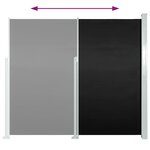 vidaXL Auvent latéral de patio 160x300 cm Noir