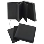 vidaXL Tabourets de rangement pliables lot de 2 noir similicuir