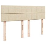 vidaXL Sommier à lattes de lit avec matelas Crème 160x200 cm Tissu