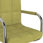 vidaXL Chaise de salle à manger Vert Tissu