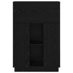 vidaXL Bureau d'écriture en chêne noir Chêne noir Bois d'ingénierie Moyen