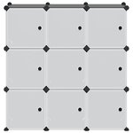 vidaXL Cubes de rangement 9 Pièces avec portes noir PP