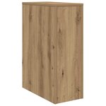 vidaXL Armoire de salle de bain étroite avec roulettes chêne artisanal