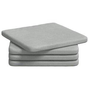 vidaXL Coussins de siège 4 Pièces Gris clair 40 x 40 x 3 cm Velours