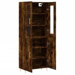 vidaXL Buffet haut Chêne fumé 69 5x34x180 cm Bois d'ingénierie