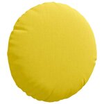vidaXL Coussins de siège 2 Pièces Jaune clair Ø30 x 13 cm tissu