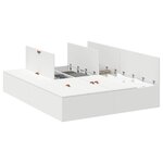 vidaXL Cadre de lit avec rangement avec stockage Blanc 160 x 200 cm