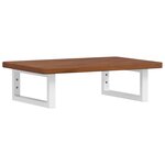 vidaXL Étagère de vasque murale acier et bois de chêne massif