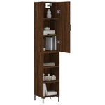 vidaXL Buffet haut Chêne marron 34 5x34x180 cm Bois d'ingénierie