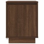 VidaXL Table de chevet avec lumières LED chêne marron 38x34x50 cm