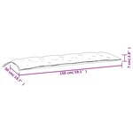 vidaXL Coussins de banc de jardin lot de 2 multicolore 150x50x7 cm