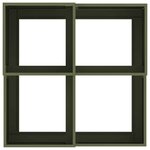 vidaXL Cache-pot de jardin Vert olive 100 x 100 x 48 cm Acier
