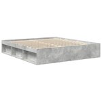 vidaXL Cadre de lit sans matelas gris béton 200x200 cm