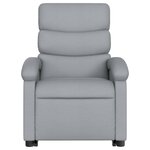 vidaXL Fauteuil de massage inclinable Gris clair Tissu