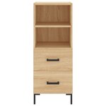 vidaXL Buffet Chêne sonoma 34 5x34x90 cm Bois d'ingénierie