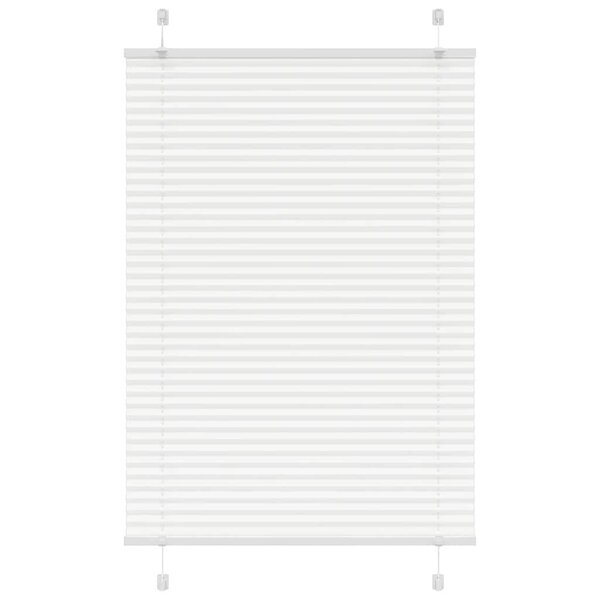 vidaXL Store plissé blanc 95x100 cm largeur du tissu 94 4 cm polyester