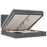 VidaXL Cadre de lit ottoman avec matelas gris foncé 200x200cm tissu