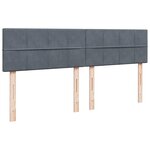 vidaXL Sommier à lattes de lit et matelas Gris foncé 200x200cm Velours