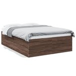 vidaXL Cadre de lit chêne marron 120x200 cm bois d'ingénierie