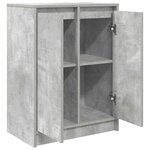 vidaXL Buffet gris béton 57x34x76 cm bois d'ingénierie