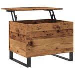 vidaXL Table basse vieux bois 60x44 5x45 cm bois d'ingénierie