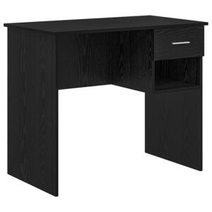 vidaXL Bureau avec tiroir Chêne noir 90 x 49 x 75 cm Bois d'ingénierie