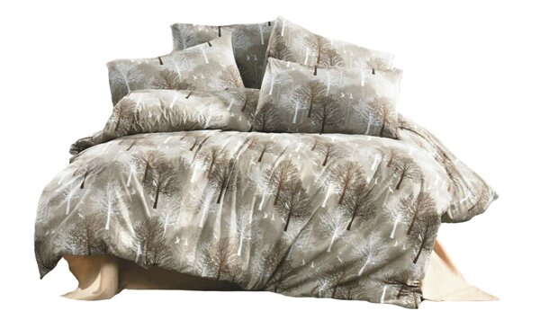 Parure de lit beige TREE 240 x 220 cm