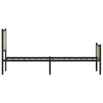 vidaXL Cadre de lit en métal sans matelas chêne sonoma 75x190 cm