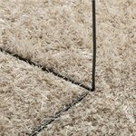 vidaXL Tapis ISTAN à poils longs aspect brillant beige Ø 80 cm