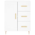 vidaXL Buffet haut Blanc 69 5x34x180 cm Bois d'ingénierie