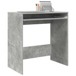 vidaXL Bureau Gris béton 77 5 x 43 x 79 cm Bois d'ingénierie