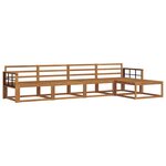 vidaXL Ensemble de canapés d'extérieur 5 Pièces Naturel