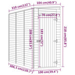 vidaXL Abri de stockage de jardin 100x310x218 cm Bois de pin imprégné