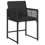 vidaXL Ensemble de salle à manger pour jardin 5 Pièces Noir polyrotin