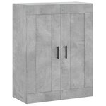 vidaXL Buffet haut Gris béton 69 5x34x180 cm Bois d'ingénierie