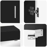 vidaXL Ensemble de mobilier de salle de bain avec étagère TULUM Noir