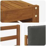 vidaXL Ensemble de canapés d'extérieur 6 Pièces Naturel et Anthracite