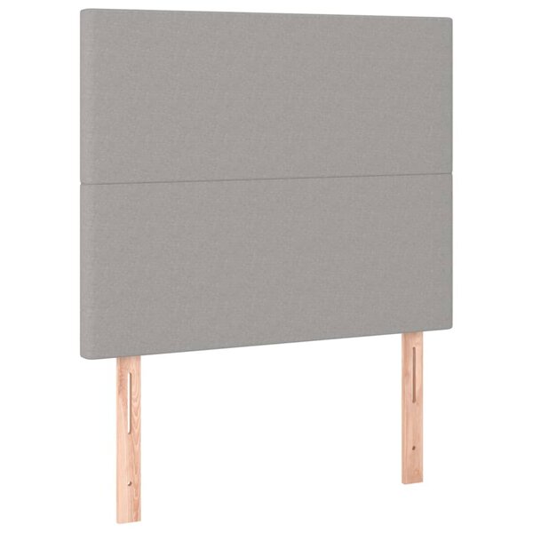 vidaXL Têtes de lit 2 Pièces Gris clair 100x5x78/88 cm Tissu