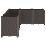 vidaXL Jardinière marron 160x120x53 cm polypropylène