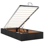 vidaXL Cadre de lit ottoman sans matelas noir 90x200 cm tissu