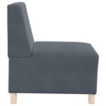 vidaXL Unité de Sofa Modulaire Sans Accoudoirs 2 Pièces Gris foncé